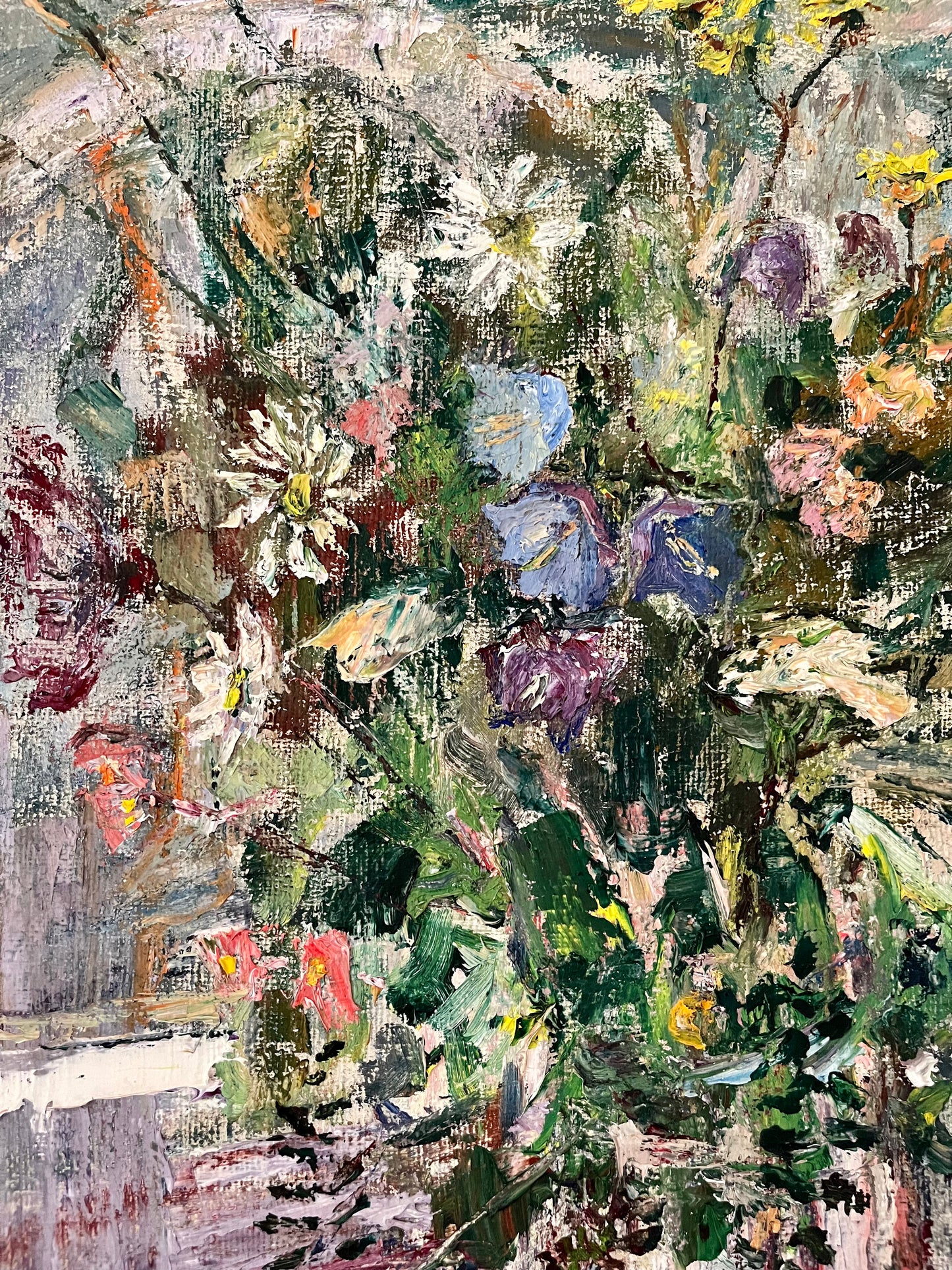 Floral Still Life on Chair