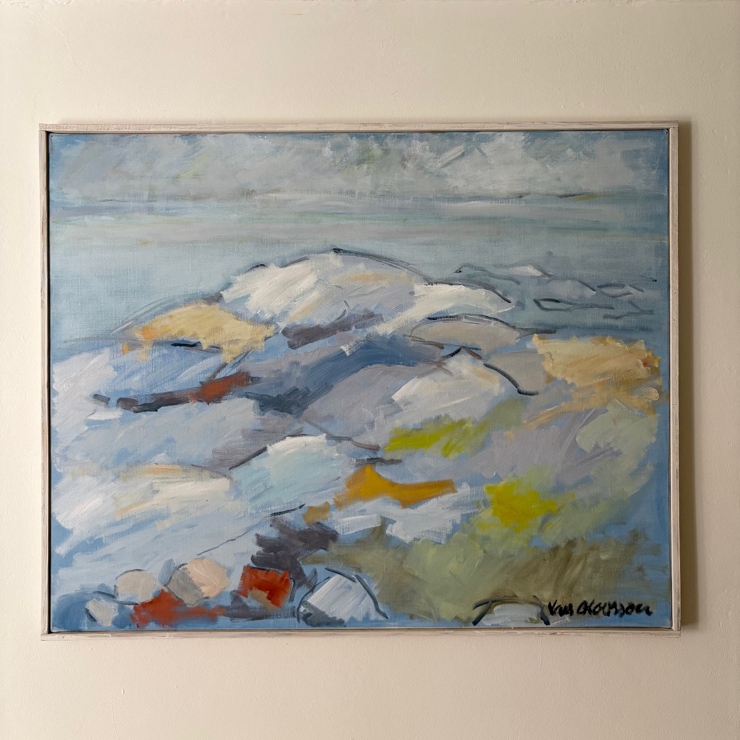 Oil on canvas by Lars Olovsson, signed and framed.