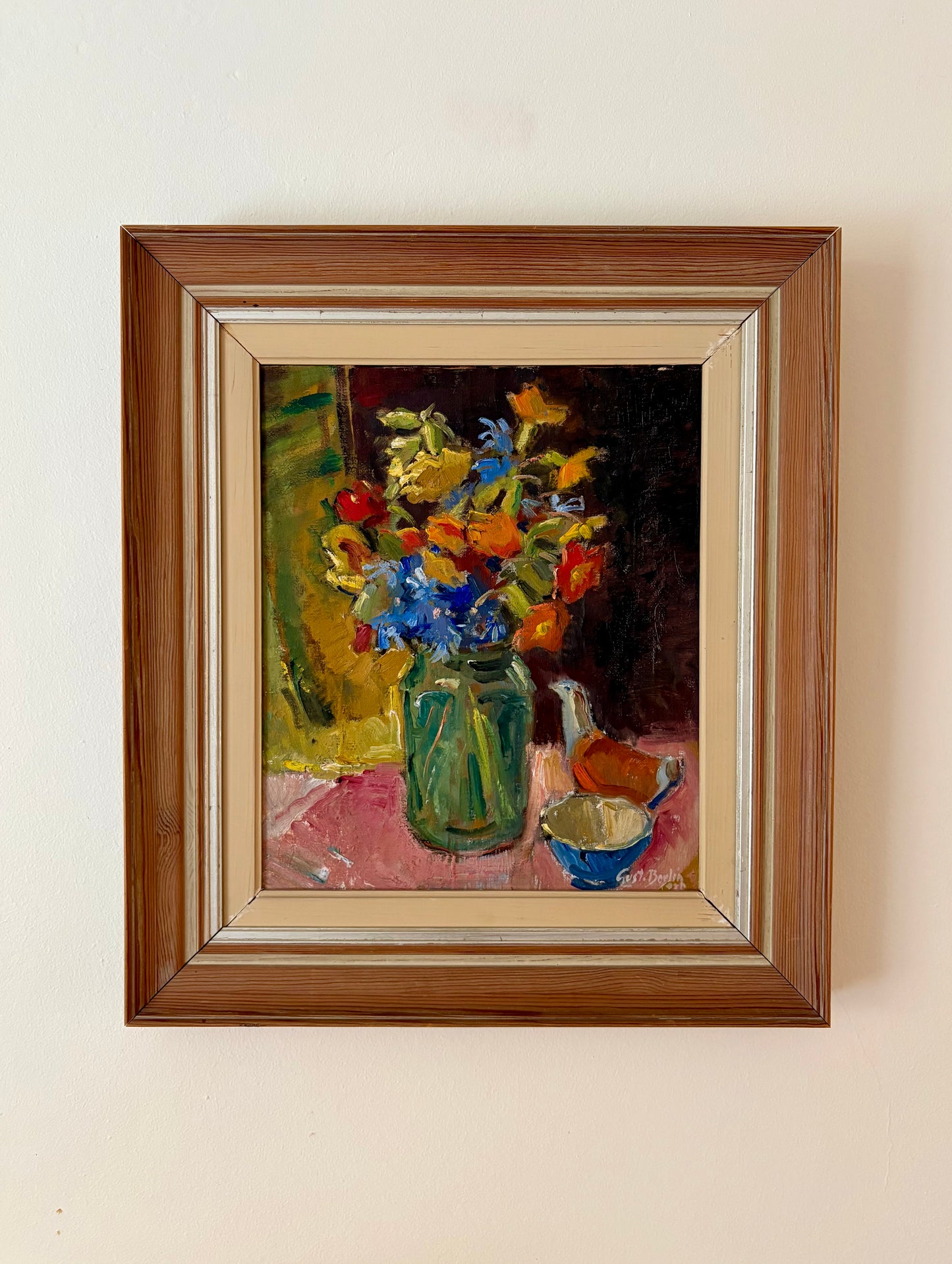Floral Study with Bird