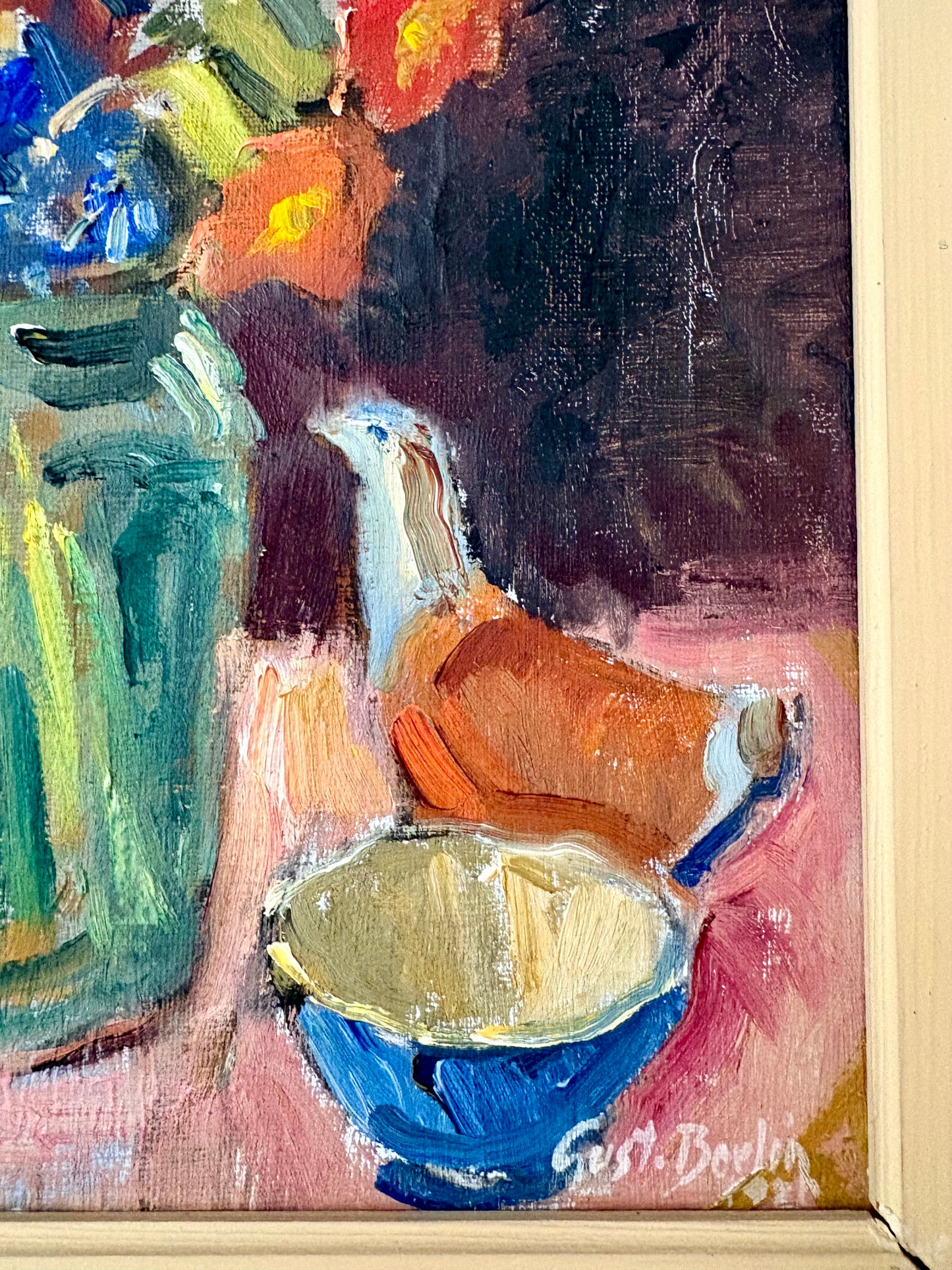 Floral Study with Bird