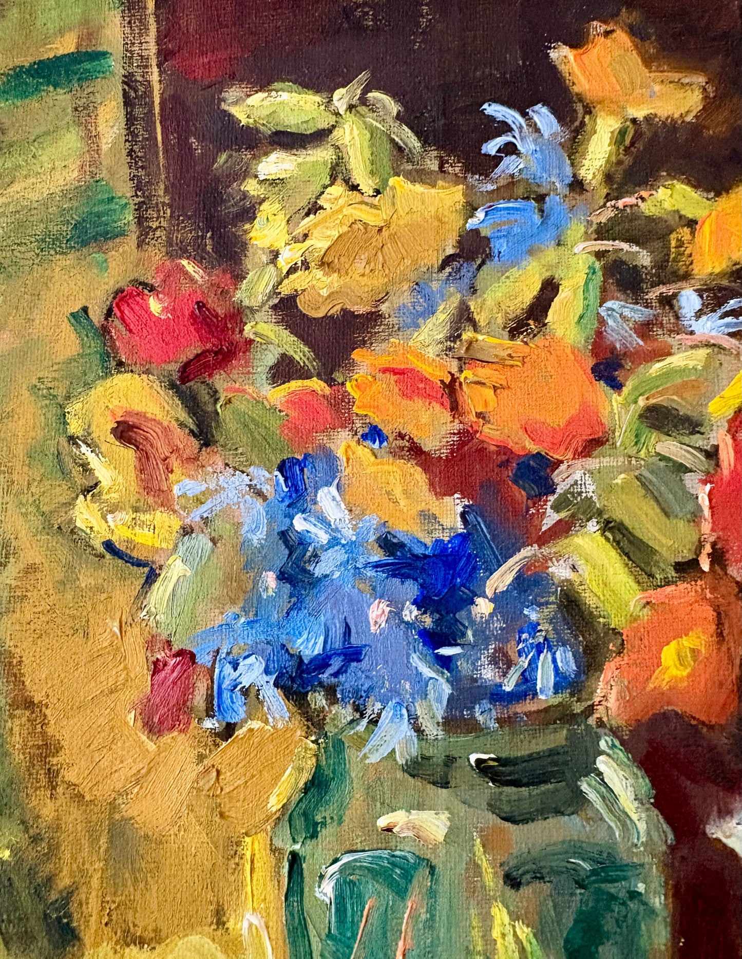 Floral Study with Bird
