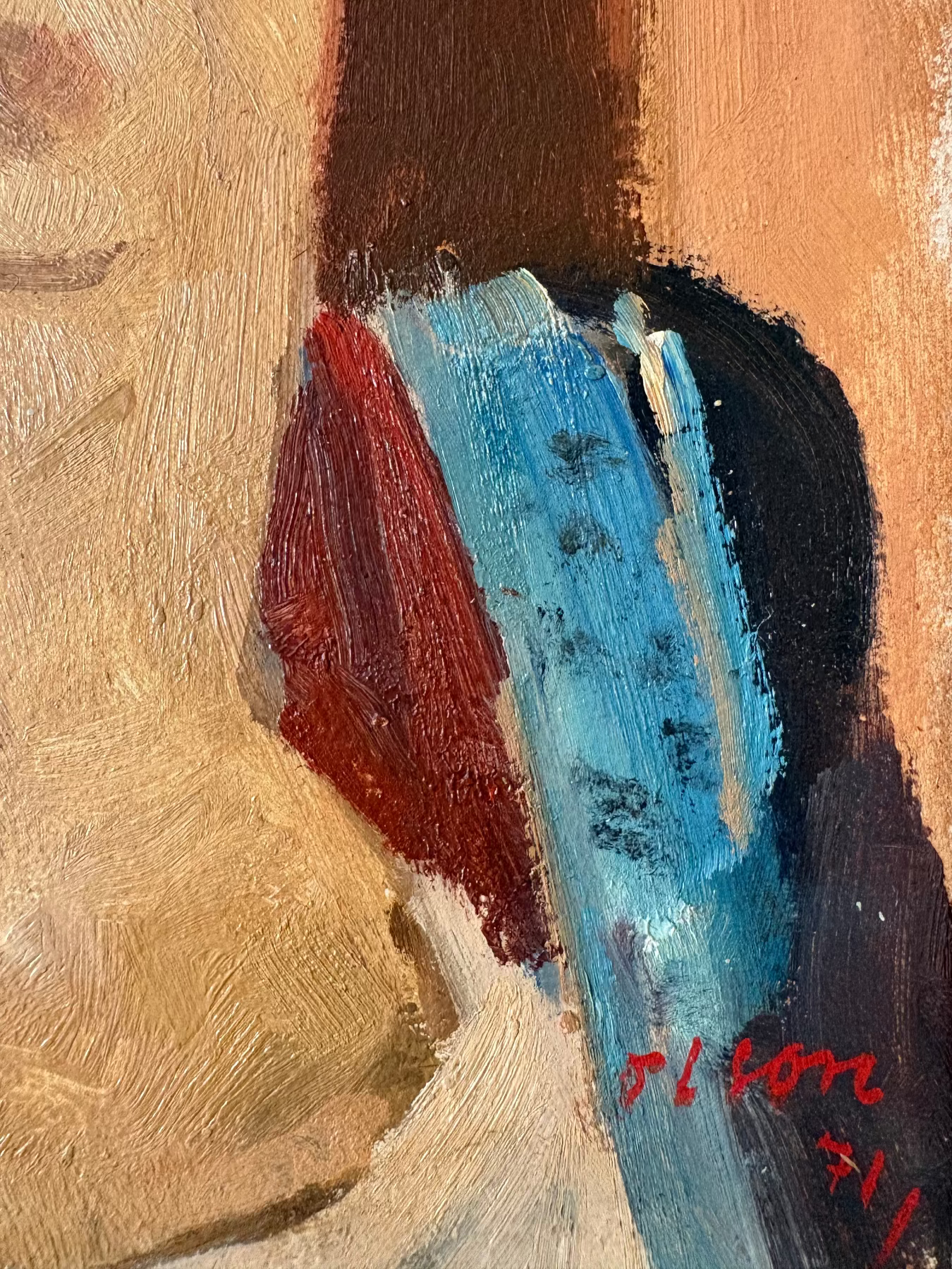 Vibrant Cobalt detail from Ove Olson nude.